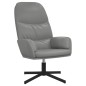 vidaXL Relaxsessel mit Hocker Grau Kunstleder vidaXL Relaxsessel mit Hocker Grau Kunstleder