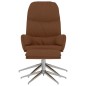 vidaXL Relaxsessel mit Hocker Braun Wildleder-Optik vidaXL Relaxsessel mit Hocker Braun Wildleder-Optik