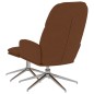 vidaXL Relaxsessel mit Hocker Braun Wildleder-Optik vidaXL Relaxsessel mit Hocker Braun Wildleder-Optik