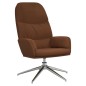 vidaXL Relaxsessel mit Hocker Braun Wildleder-Optik vidaXL Relaxsessel mit Hocker Braun Wildleder-Optik