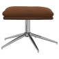 vidaXL Relaxsessel mit Hocker Braun Wildleder-Optik vidaXL Relaxsessel mit Hocker Braun Wildleder-Optik