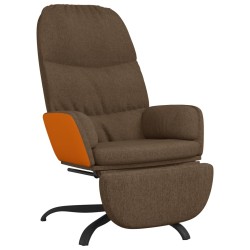 vidaXL Relaxsessel mit Fußstütze Braun Stoff