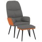 vidaXL Relaxsessel mit Hocker Hellgrau Stoff vidaXL Relaxsessel mit Hocker Hellgrau Stoff
