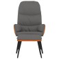 vidaXL Relaxsessel mit Hocker Hellgrau Stoff vidaXL Relaxsessel mit Hocker Hellgrau Stoff