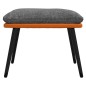 vidaXL Relaxsessel mit Hocker Hellgrau Stoff vidaXL Relaxsessel mit Hocker Hellgrau Stoff