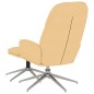 vidaXL Relaxsessel mit Hocker Cremeweiß Wildleder-Optik vidaXL Relaxsessel mit Hocker Cremeweiß Wildleder-Optik