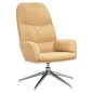 vidaXL Relaxsessel mit Hocker Cremeweiß Wildleder-Optik vidaXL Relaxsessel mit Hocker Cremeweiß Wildleder-Optik