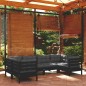 vidaXL 6-tlg. Garten-Lounge-Set mit Kissen Schwarz Kiefernholz vidaXL 6-tlg. Garten-Lounge-Set mit Kissen Schwarz Kiefernholz