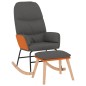 vidaXL Schaukelsessel mit Hocker Dunkelgrau Stoff vidaXL Schaukelsessel mit Hocker Dunkelgrau Stoff