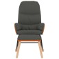 vidaXL Schaukelsessel mit Hocker Dunkelgrau Stoff vidaXL Schaukelsessel mit Hocker Dunkelgrau Stoff