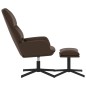 vidaXL Relaxsessel mit Hocker Braun Kunstleder vidaXL Relaxsessel mit Hocker Braun Kunstleder