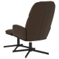 vidaXL Relaxsessel mit Hocker Braun Kunstleder vidaXL Relaxsessel mit Hocker Braun Kunstleder