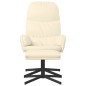 vidaXL Relaxsessel mit Hocker Cremeweiß Kunstleder vidaXL Relaxsessel mit Hocker Cremeweiß Kunstleder