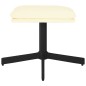 vidaXL Relaxsessel mit Hocker Cremeweiß Kunstleder vidaXL Relaxsessel mit Hocker Cremeweiß Kunstleder