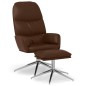 vidaXL Relaxsessel mit Hocker Glänzend Braun Kunstleder vidaXL Relaxsessel mit Hocker Glänzend Braun Kunstleder