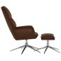 vidaXL Relaxsessel mit Hocker Glänzend Braun Kunstleder vidaXL Relaxsessel mit Hocker Glänzend Braun Kunstleder