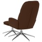 vidaXL Relaxsessel mit Hocker Glänzend Braun Kunstleder vidaXL Relaxsessel mit Hocker Glänzend Braun Kunstleder