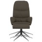 vidaXL Relaxsessel mit Hocker Dunkelgrau Wildleder-Optik vidaXL Relaxsessel mit Hocker Dunkelgrau Wildleder-Optik
