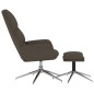 vidaXL Relaxsessel mit Hocker Dunkelgrau Wildleder-Optik vidaXL Relaxsessel mit Hocker Dunkelgrau Wildleder-Optik