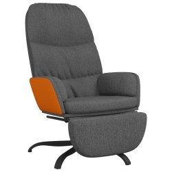 vidaXL Relaxsessel mit Fußstütze Dunkelgrau Stoff