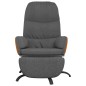 vidaXL Relaxsessel mit Fußstütze Dunkelgrau Stoff vidaXL Relaxsessel mit Fußstütze Dunkelgrau Stoff