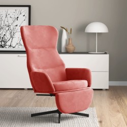 vidaXL Relaxsessel mit Fußstütze Rosa Samt