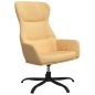 vidaXL Relaxsessel mit Hocker Creme Mikrofasergewebe vidaXL Relaxsessel mit Hocker Creme Mikrofasergewebe