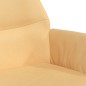 vidaXL Relaxsessel mit Hocker Creme Mikrofasergewebe vidaXL Relaxsessel mit Hocker Creme Mikrofasergewebe
