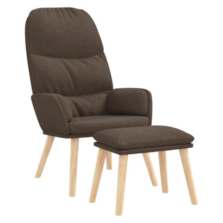 vidaXL Relaxsessel mit Hocker Taupe Stoff