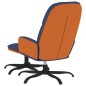 vidaXL Relaxsessel mit Hocker Blau Stoff vidaXL Relaxsessel mit Hocker Blau Stoff
