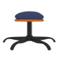 vidaXL Relaxsessel mit Hocker Blau Stoff vidaXL Relaxsessel mit Hocker Blau Stoff