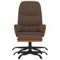 vidaXL Relaxsessel mit Hocker Braun Stoff vidaXL Relaxsessel mit Hocker Braun Stoff