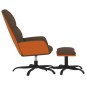 vidaXL Relaxsessel mit Hocker Braun Stoff vidaXL Relaxsessel mit Hocker Braun Stoff