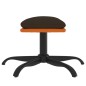 vidaXL Relaxsessel mit Hocker Braun Stoff vidaXL Relaxsessel mit Hocker Braun Stoff