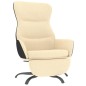 vidaXL Relaxsessel mit Fußstütze Creme Stoff vidaXL Relaxsessel mit Fußstütze Creme Stoff