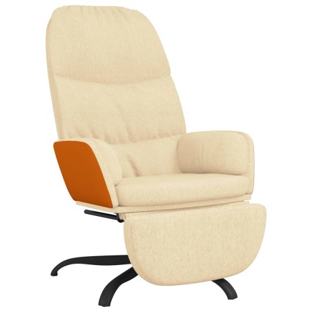 vidaXL Relaxsessel mit Fußstütze Creme Stoff