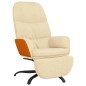 vidaXL Relaxsessel mit Fußstütze Creme Stoff vidaXL Relaxsessel mit Fußstütze Creme Stoff