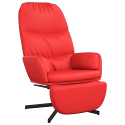 vidaXL Relaxsessel mit Fußstütze Rot Kunstleder