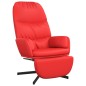 vidaXL Relaxsessel mit Fußstütze Rot Kunstleder vidaXL Relaxsessel mit Fußstütze Rot Kunstleder