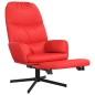 vidaXL Relaxsessel mit Fußstütze Rot Kunstleder vidaXL Relaxsessel mit Fußstütze Rot Kunstleder