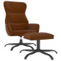 vidaXL Relaxsessel mit Hocker Braun Mikrofasergewebe vidaXL Relaxsessel mit Hocker Braun Mikrofasergewebe