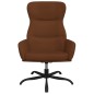 vidaXL Relaxsessel mit Hocker Braun Mikrofasergewebe vidaXL Relaxsessel mit Hocker Braun Mikrofasergewebe