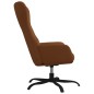 vidaXL Relaxsessel mit Hocker Braun Mikrofasergewebe vidaXL Relaxsessel mit Hocker Braun Mikrofasergewebe