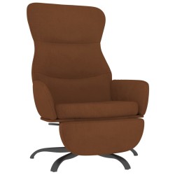vidaXL Relaxsessel mit Fußstütze Braun Mikrofaser-Gewebe