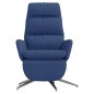 vidaXL Relaxsessel mit Fußstütze Blau Stoff vidaXL Relaxsessel mit Fußstütze Blau Stoff