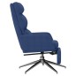 vidaXL Relaxsessel mit Fußstütze Blau Stoff vidaXL Relaxsessel mit Fußstütze Blau Stoff