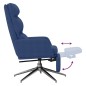vidaXL Relaxsessel mit Fußstütze Blau Stoff vidaXL Relaxsessel mit Fußstütze Blau Stoff