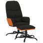 vidaXL Relaxsessel mit Hocker Schwarz Stoff