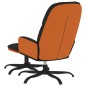 vidaXL Relaxsessel mit Hocker Schwarz Stoff