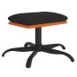 vidaXL Relaxsessel mit Hocker Schwarz Stoff